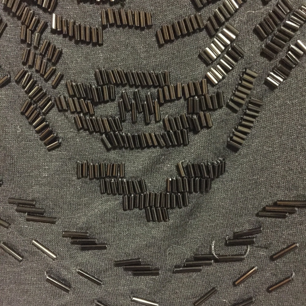 •💥Beaded knit black crop top💥